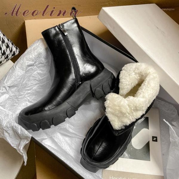 boots meotina genuine leather platform high heel short women warm fur snow zip block heels ankle shoes winter black1, Black
boots meotina genuine leather platform high heel short women warm fur snow zip block heels ankle shoes winter black1, Black