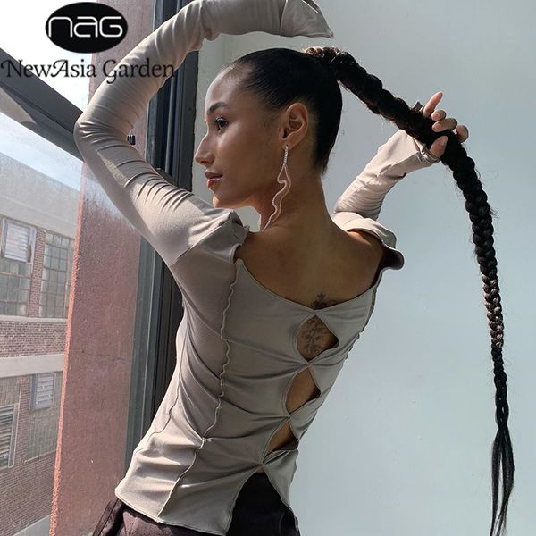 newasia long sleeve blouse women hollow out split crewneck crop solid color slim fit tshirt ladies casual streetwear autumn 210413, White
newasia long sleeve blouse women hollow out split crewneck crop solid color slim fit tshirt ladies casual streetwear autumn 210413, White