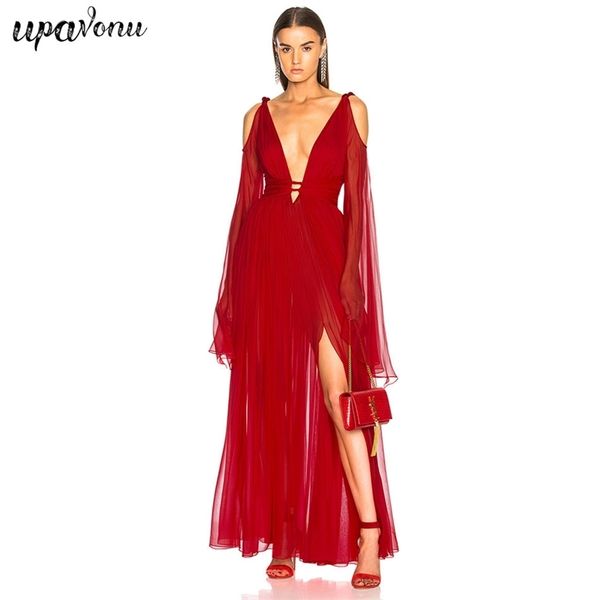 autumn women's mesh dress red long v-neck sleeve halter high waist party dresses vestidos 210524, Black;gray
autumn women's mesh dress red long v-neck sleeve halter high waist party dresses vestidos 210524, Black;gray
