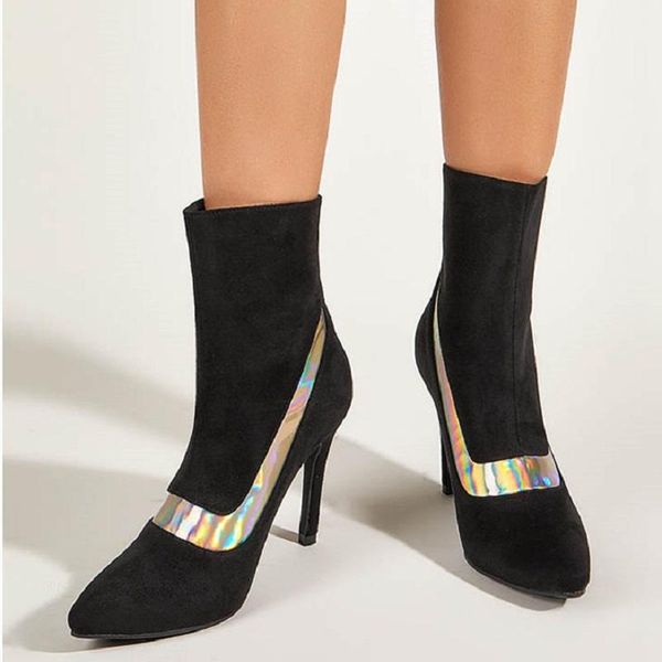 boots autumn winter women high heels ankle shoes pointed toe mixed colors ladies stiletto zipper black
boots autumn winter women high heels ankle shoes pointed toe mixed colors ladies stiletto zipper black