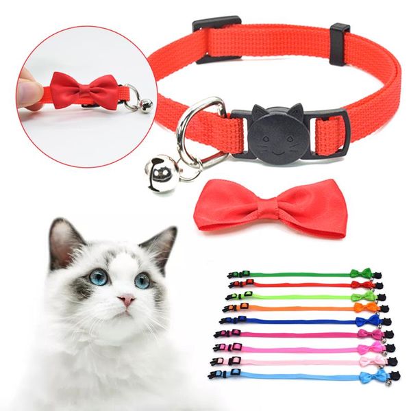 fashion cute kitten 1pc adjustable bowknot nylon dog cat pet collar bow tie bell puppy solid color necktie collars & leashes 
fashion cute kitten 1pc adjustable bowknot nylon dog cat pet collar bow tie bell puppy solid color necktie collars & leashes