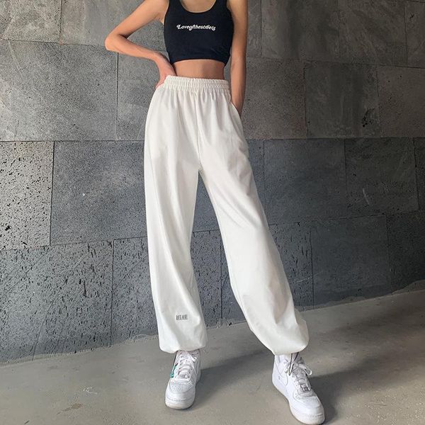 street hipsters high waist drawstring can be tied loose and thin all-match sports trousers women women's pants & capris, Black;white
street hipsters high waist drawstring can be tied loose and thin all-match sports trousers women women's pants & capris, Black;white