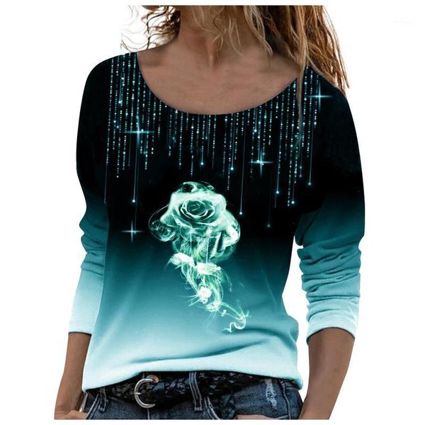 women's blouses & shirts rose print blouse christmas plus size womens loose o-neck casual harajuku long sleeve shirt blusas chemise fe, White
women's blouses & shirts rose print blouse christmas plus size womens loose o-neck casual harajuku long sleeve shirt blusas chemise fe, White