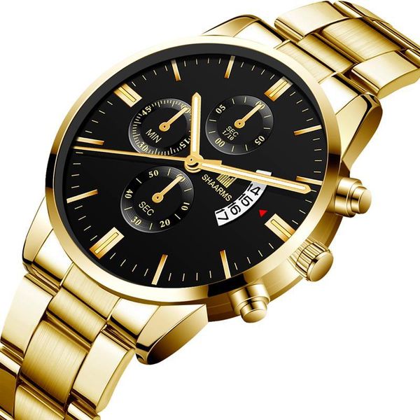 wristwatches luxury men watch business quartz military golden stainless steel band mens watches date calendar male clock relogio drop, Slivery;brown
wristwatches luxury men watch business quartz military golden stainless steel band mens watches date calendar male clock relogio drop, Slivery;brown