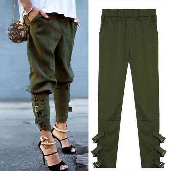 solid color buckle straps long women pant harem casual loose pocket trousers sales, Black;white
solid color buckle straps long women pant harem casual loose pocket trousers sales, Black;white