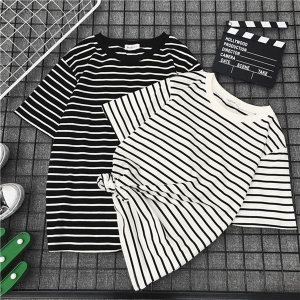 women's t-shirt women summer clothing korean style ulzzang harajuku striped short sleeve t-shirts woman casual basic shirt top, White
women's t-shirt women summer clothing korean style ulzzang harajuku striped short sleeve t-shirts woman casual basic shirt top, White