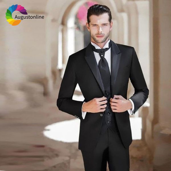 men's suits & blazers classic black men wedding for man blazer suit peaked lapel 3piece jacket pants vest slim fit groomsmen groom, White;black
men's suits & blazers classic black men wedding for man blazer suit peaked lapel 3piece jacket pants vest slim fit groomsmen groom, White;black