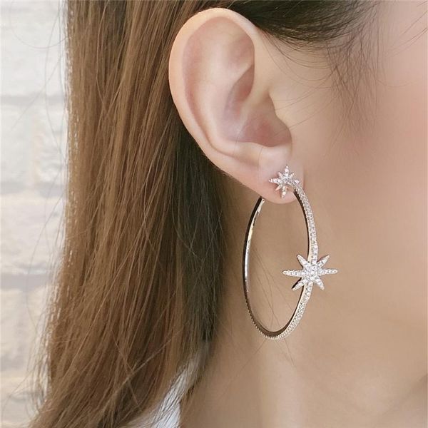 hoop & huggie fashion six-pointed star woman earring micro inlay cz elegant accessories daily wear female earrings for women fine gifts, Golden;silver
hoop & huggie fashion six-pointed star woman earring micro inlay cz elegant accessories daily wear female earrings for women fine gifts, Golden;silver