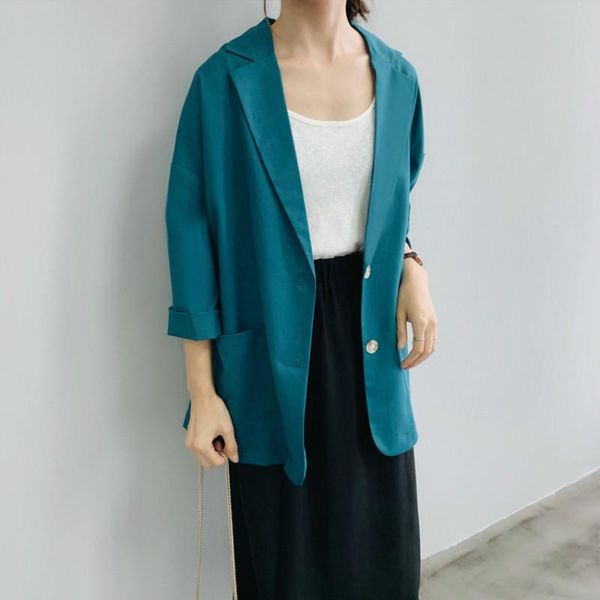 women's suits & blazers 2021 early autumn women brief style casual blazer coats loose feminino clothes, White;black
women's suits & blazers 2021 early autumn women brief style casual blazer coats loose feminino clothes, White;black