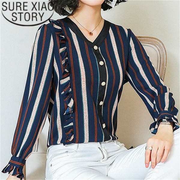 fashion blouses plus size chiffon shirt v collar striped office blouse long sleeve women shirts 2343 50 210415, White
fashion blouses plus size chiffon shirt v collar striped office blouse long sleeve women shirts 2343 50 210415, White