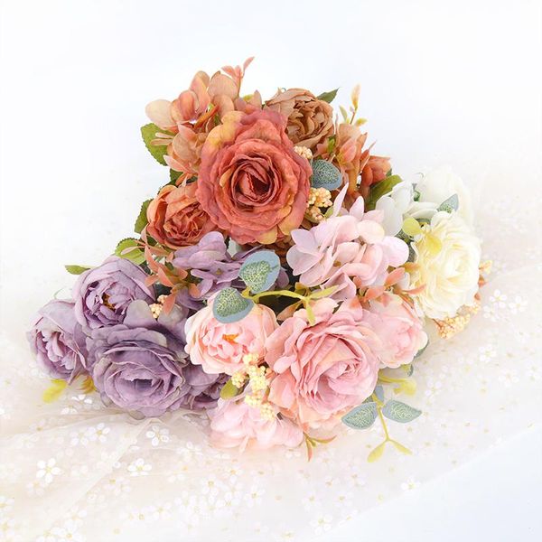 decorative flowers & wreaths 6heads rose pink silk peony artificial bouquet fake for home garden living room diy wedding decoration
decorative flowers & wreaths 6heads rose pink silk peony artificial bouquet fake for home garden living room diy wedding decoration