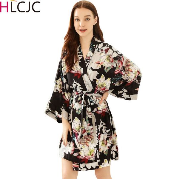women's sleepwear spring autumn women viscose satin thin belt robe comfort fresh bathrobe floral printed nightgown femme homewear, Black;red
women's sleepwear spring autumn women viscose satin thin belt robe comfort fresh bathrobe floral printed nightgown femme homewear, Black;red
