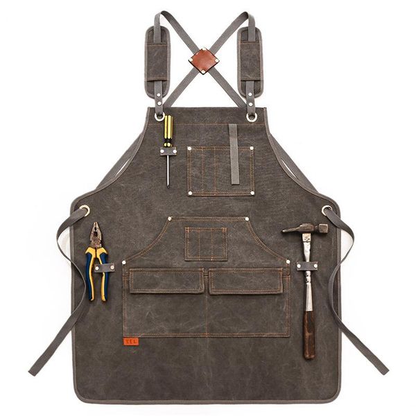 aprons man canvas work apron with tool pockets cross-back straps adjustable for woodworking painting antifouling handwork
aprons man canvas work apron with tool pockets cross-back straps adjustable for woodworking painting antifouling handwork
