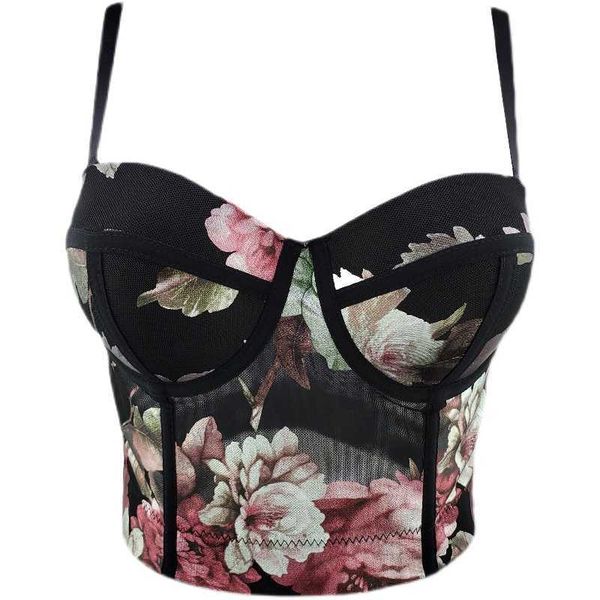 spring and summer fashion mesh flower print vest chest padded thin sleeveless bustier corset crop s216 210625, White
spring and summer fashion mesh flower print vest chest padded thin sleeveless bustier corset crop s216 210625, White