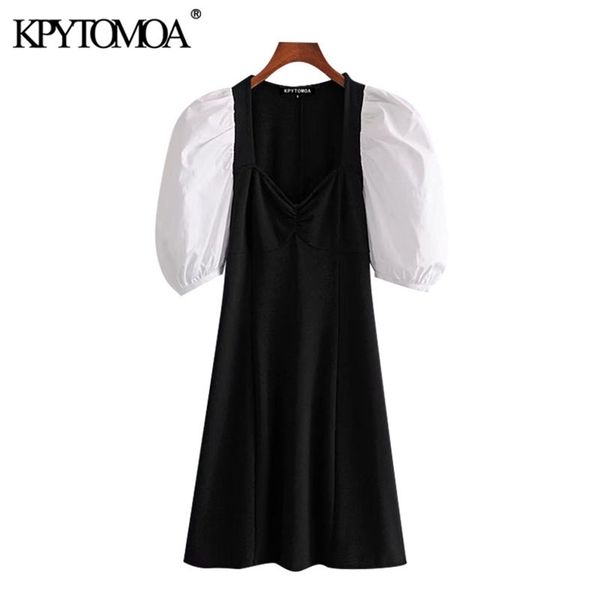 women chic fashion patchwork slim mini dress vintage square collar puff sleeve female dresses vestidos mujer 210420, Black;gray
women chic fashion patchwork slim mini dress vintage square collar puff sleeve female dresses vestidos mujer 210420, Black;gray