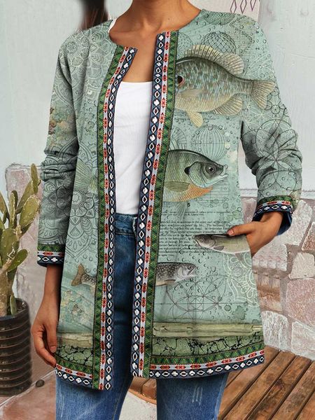female long sleeve vintage cardigan women round neck print patchwork coat autumn and winter jackets women's, Black;brown
female long sleeve vintage cardigan women round neck print patchwork coat autumn and winter jackets women's, Black;brown