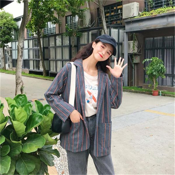 women's suits & blazers hzirip 2021 thin blazer long sleeve casual striped coat loose office lady slim jacket suit outwear autumn, White;black
women's suits & blazers hzirip 2021 thin blazer long sleeve casual striped coat loose office lady slim jacket suit outwear autumn, White;black