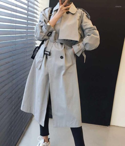 women's trench coats vintage women turn-down collar loose belted double breasted full sleeve windbreaker 2021 autumn winter outwear tr7, Tan;black
women's trench coats vintage women turn-down collar loose belted double breasted full sleeve windbreaker 2021 autumn winter outwear tr7, Tan;black