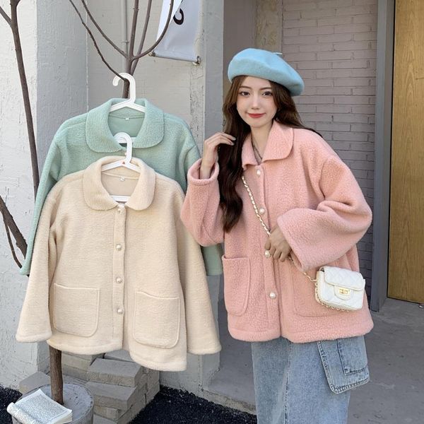 women's jackets imitation lamb coat female korean version loose show thin thickened short jacket students winter woman, Black;brown
women's jackets imitation lamb coat female korean version loose show thin thickened short jacket students winter woman, Black;brown