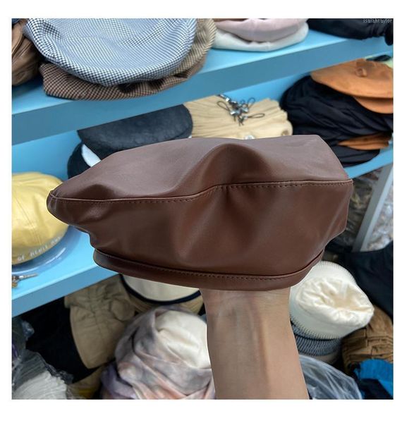 berets 202108-2508744 ins faux leather pu fashion solid street lady beret hat men women leisure painter, Blue;gray
berets 202108-2508744 ins faux leather pu fashion solid street lady beret hat men women leisure painter, Blue;gray