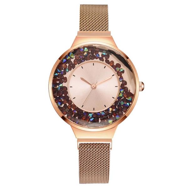 wristwatches ladies quicksand quartz watch magnet buckle movable rhinestones pink clock watches women, Slivery;brown
wristwatches ladies quicksand quartz watch magnet buckle movable rhinestones pink clock watches women, Slivery;brown