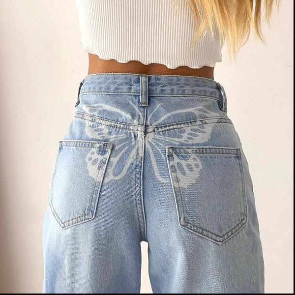 butterfly print denim pants womens jeans y2k girls fashion high waisted trouser harajuku capris streetwear, Blue
butterfly print denim pants womens jeans y2k girls fashion high waisted trouser harajuku capris streetwear, Blue