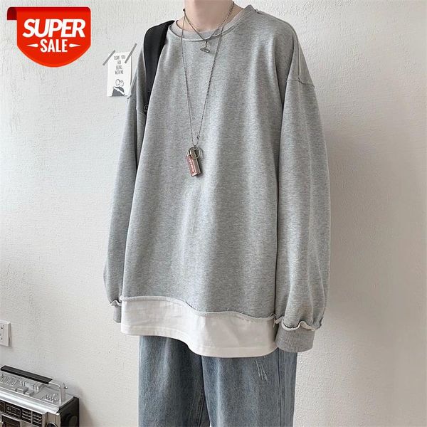 2019 men's false two piece coats male sweatshirts cotton casual clothes loose pullover high-quality pure color hoodies m-2xl #v33u, Black
2019 men's false two piece coats male sweatshirts cotton casual clothes loose pullover high-quality pure color hoodies m-2xl #v33u, Black