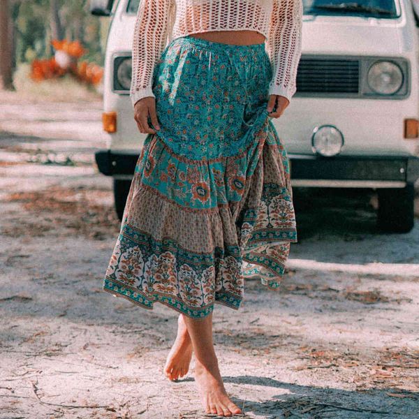jastie vintage floral print skirt casual drawstring elastic waist midi skirt boho hippie chic beach skirts mujer faldas bottom 210419, Black
jastie vintage floral print skirt casual drawstring elastic waist midi skirt boho hippie chic beach skirts mujer faldas bottom 210419, Black