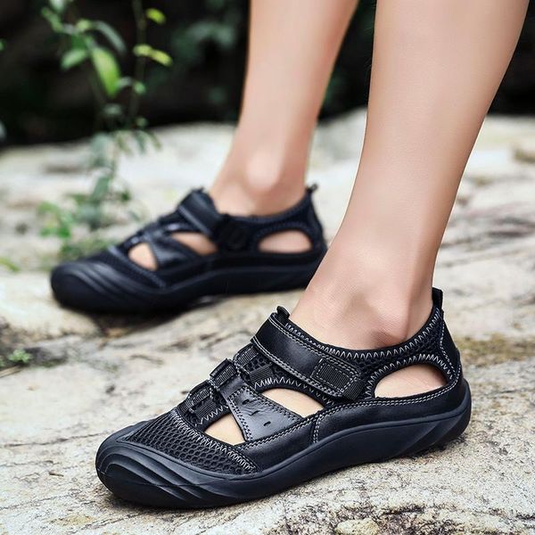 sandals leather men shoes outdoor 2021 summer handmade non-slip breathable casual man footwear walking, Black
sandals leather men shoes outdoor 2021 summer handmade non-slip breathable casual man footwear walking, Black