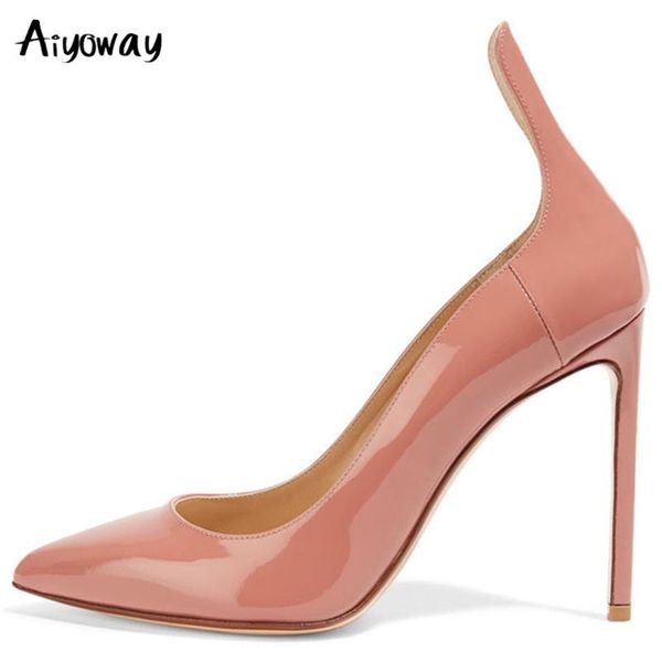 dress shoes aiyoway spring summer women's pumps 12cm high heels bright pu leather pointed toe wedding party lady stiletto, Black
dress shoes aiyoway spring summer women's pumps 12cm high heels bright pu leather pointed toe wedding party lady stiletto, Black