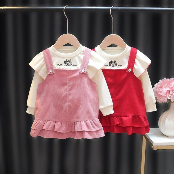 clothing sets spring summer baby girls long sleeve sling dress set cotton casual fashion ruffles blouse strap skirt outfit, White
clothing sets spring summer baby girls long sleeve sling dress set cotton casual fashion ruffles blouse strap skirt outfit, White