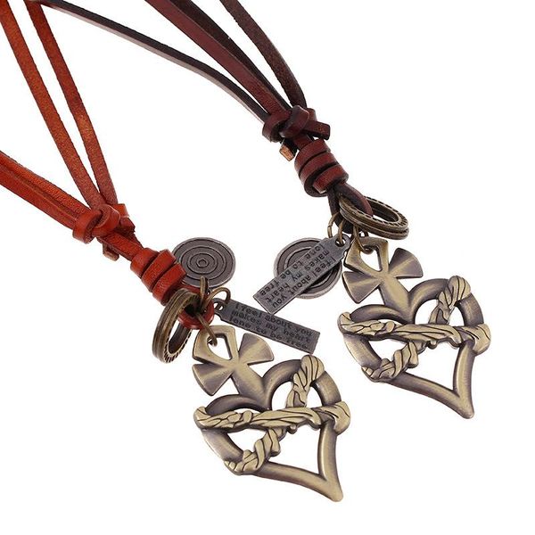 pendant necklaces vintage retro heart necklace alloy cross pendants long leather chain handmade statement adjustable choker fashion j, Silver
pendant necklaces vintage retro heart necklace alloy cross pendants long leather chain handmade statement adjustable choker fashion j, Silver
