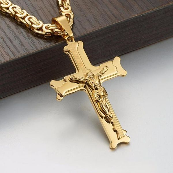 punk stainless steel charming gold cross with jesus pendant biker men's women's necklace jewelry handmade 18-40'' fashio, Silver
punk stainless steel charming gold cross with jesus pendant biker men's women's necklace jewelry handmade 18-40'' fashio, Silver