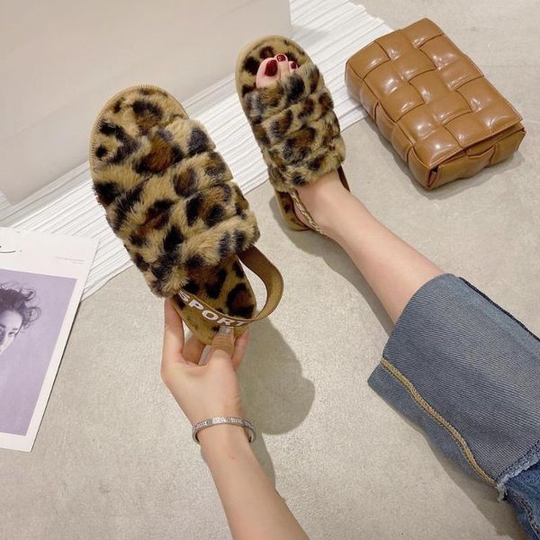 women's slippers winter warm shoes leopard thick-soled wedge heel slide home faux fur comfortable non-slip slip, Black
women's slippers winter warm shoes leopard thick-soled wedge heel slide home faux fur comfortable non-slip slip, Black