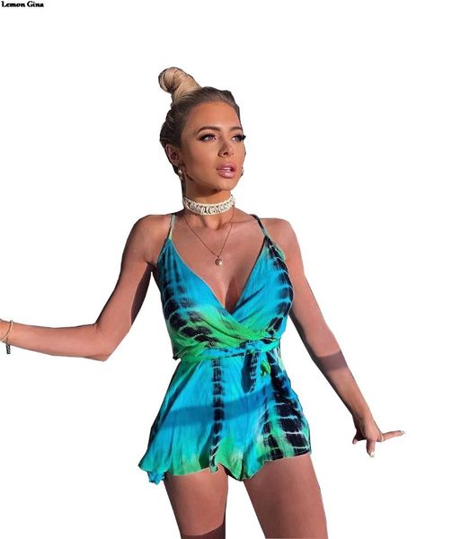 women's jumpsuits & rompers lemon gina 2021 women summer tie dyed print spaghetti strap v-neck with sashes playsuit active wear short j, Black;white
women's jumpsuits & rompers lemon gina 2021 women summer tie dyed print spaghetti strap v-neck with sashes playsuit active wear short j, Black;white