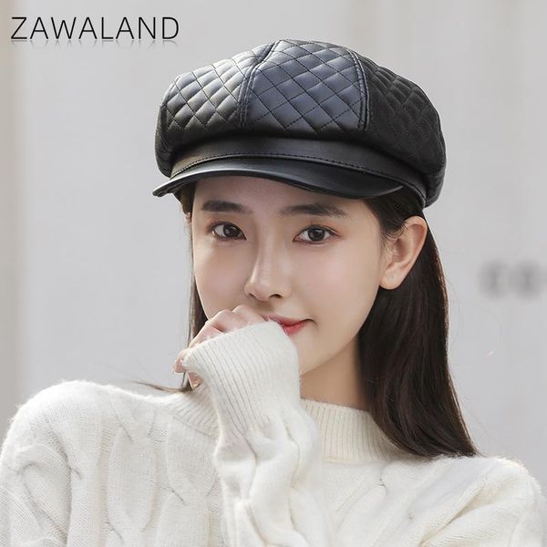 stingy brim hats zawaland fashion women octagonal hat harajuku pu peaked cap solid color autumn winter warm travel go shopping decor caps, Blue;gray
stingy brim hats zawaland fashion women octagonal hat harajuku pu peaked cap solid color autumn winter warm travel go shopping decor caps, Blue;gray