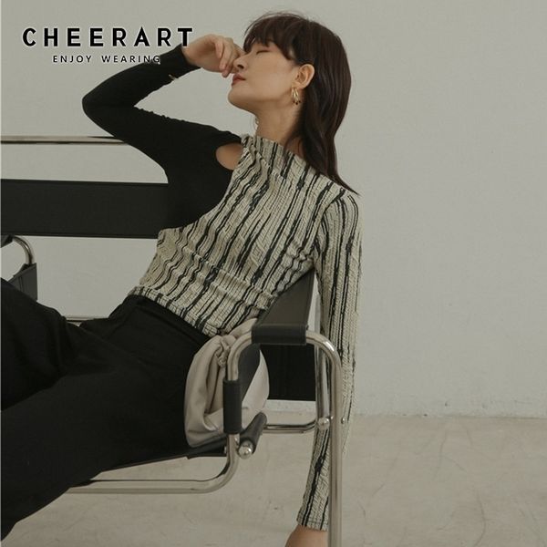 cheerart designer t shirt for women hollow-out ladies t shirt patchwork long sleeve tee shirt femme underwear 210408, White
cheerart designer t shirt for women hollow-out ladies t shirt patchwork long sleeve tee shirt femme underwear 210408, White