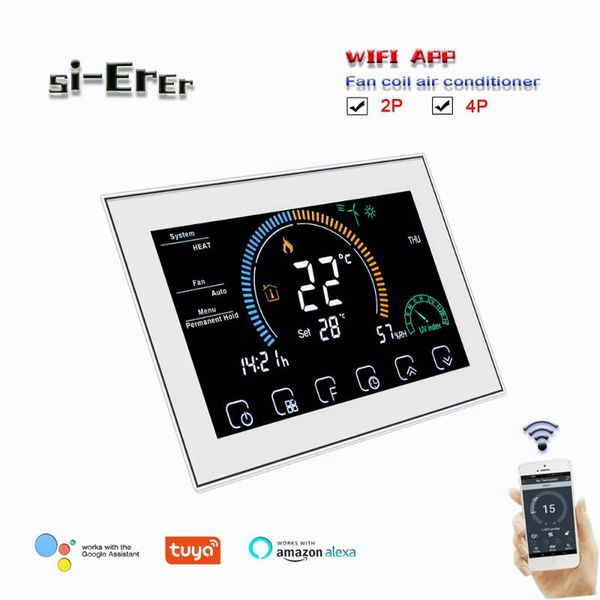 smart home control tuya wifi temperature cooling and heating 2p/4p programmable thermostat connect to alexa/google voice
smart home control tuya wifi temperature cooling and heating 2p/4p programmable thermostat connect to alexa/google voice