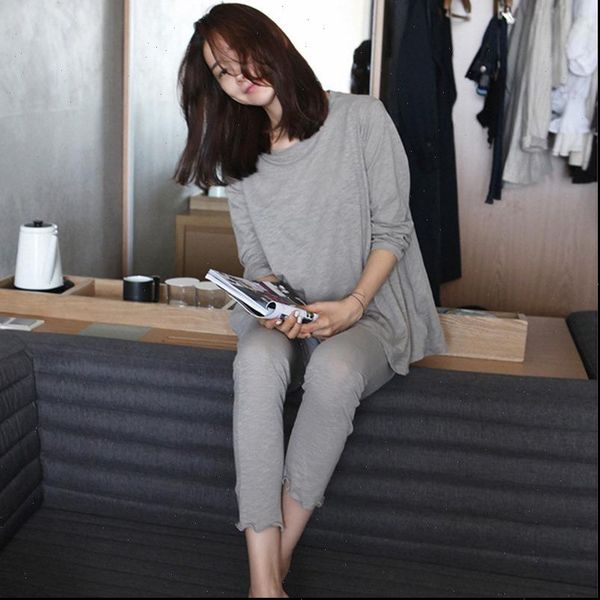 pajamas autumn loose fit trousers womens sleepwears long sleeve modal set spring and comfortable elasticity home wear, Black;red
pajamas autumn loose fit trousers womens sleepwears long sleeve modal set spring and comfortable elasticity home wear, Black;red