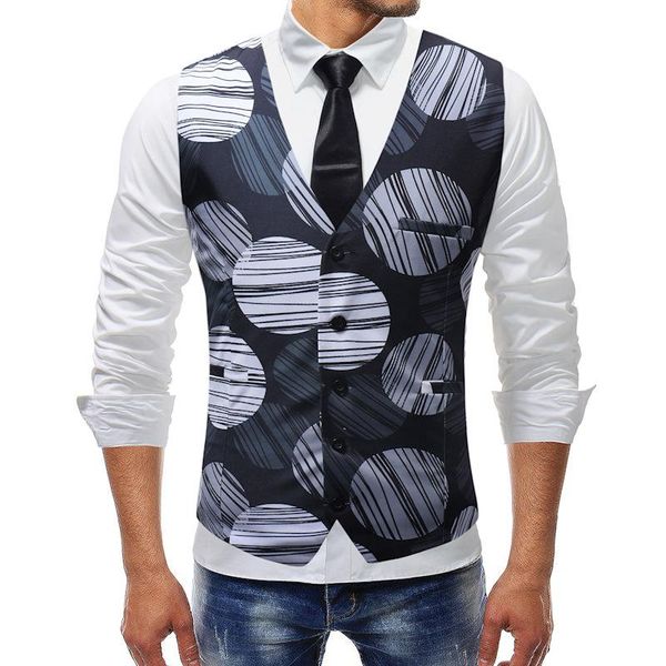 men's vests summer 3d diagonal print single-breasted v-neck casual vest wedding mj107, Black;white
men's vests summer 3d diagonal print single-breasted v-neck casual vest wedding mj107, Black;white