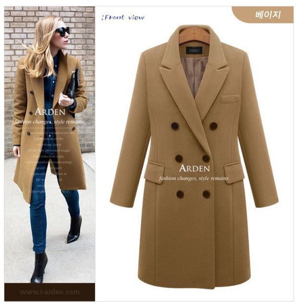 long fashion trench coat autumn and winter 2021 large windbreaker women's mid long woolen coat, Tan;black
long fashion trench coat autumn and winter 2021 large windbreaker women's mid long woolen coat, Tan;black