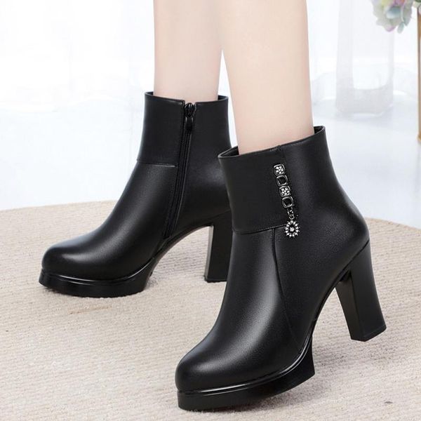 boots warm short plush winter women 2021 fashion platform high heels ankle woman waterproof pu leather shoes ladies, Black
boots warm short plush winter women 2021 fashion platform high heels ankle woman waterproof pu leather shoes ladies, Black