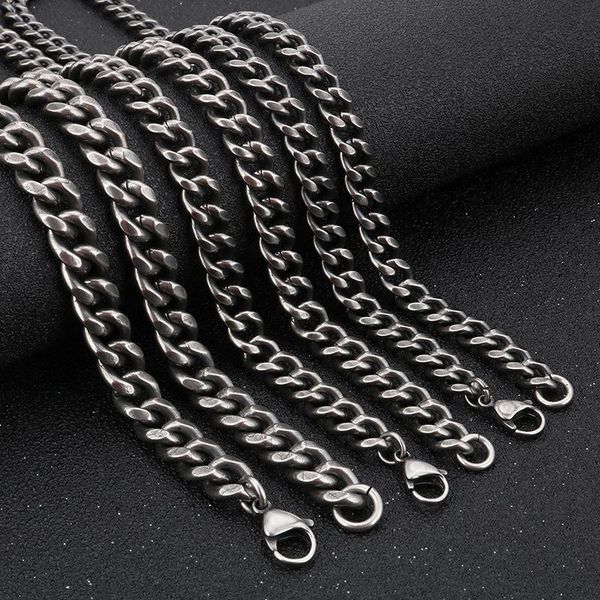 chains 7/8/10mm thick punk mens vintage curb cuban link chain necklaces 66cm long men black 316l stainless steel biker necklace jewelry, Silver
chains 7/8/10mm thick punk mens vintage curb cuban link chain necklaces 66cm long men black 316l stainless steel biker necklace jewelry, Silver