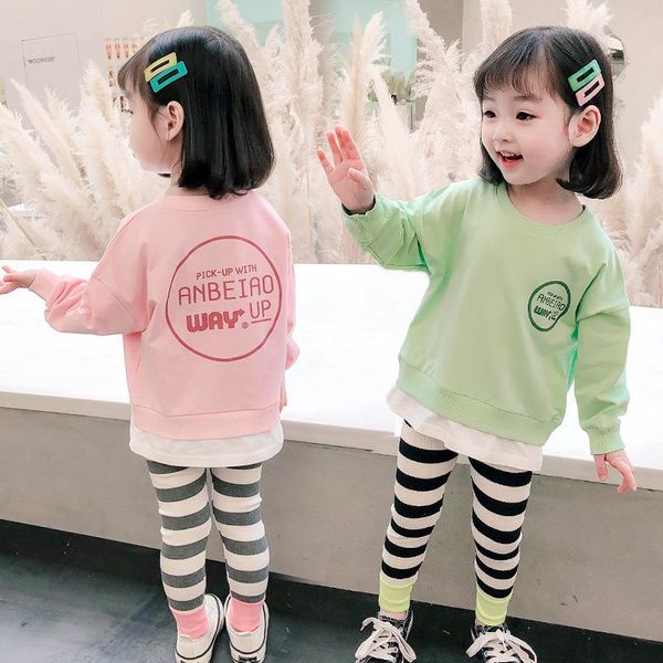 clothing sets 2021 baby han edition of spring holiday two who dress children striped leggings, White
clothing sets 2021 baby han edition of spring holiday two who dress children striped leggings, White