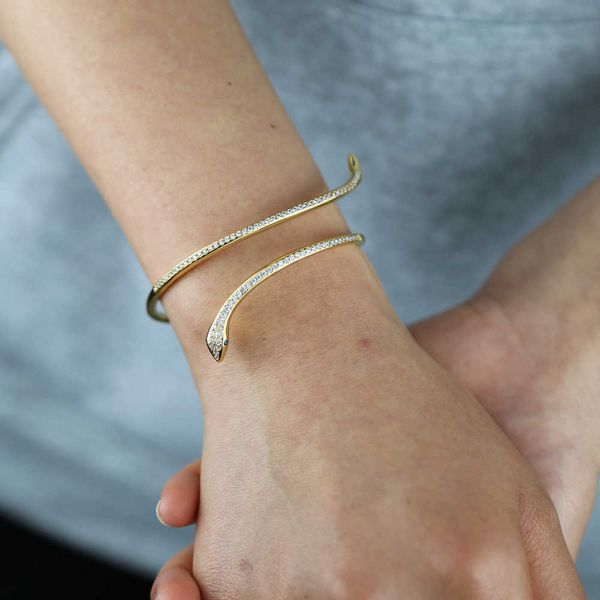 wholesale twist snake wrist bracelet with cz paved adjusted cute animal snake open cuff bangle jewelry for women lady party gift q0717, Black
wholesale twist snake wrist bracelet with cz paved adjusted cute animal snake open cuff bangle jewelry for women lady party gift q0717, Black