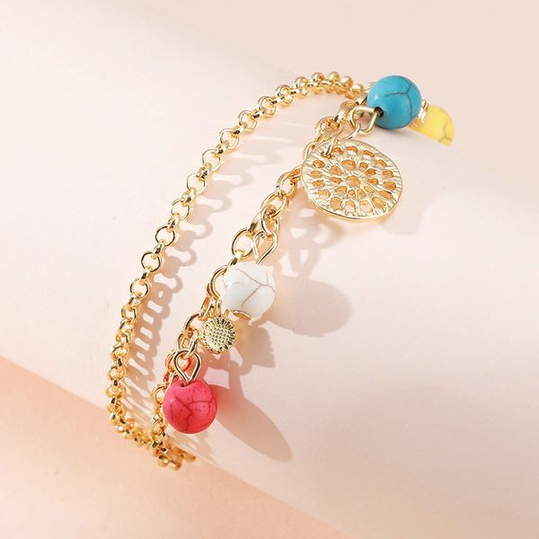 product bracelet fashion alloy thin chain national style color pearl dream catcher pendant boutique hand accessories, Black
product bracelet fashion alloy thin chain national style color pearl dream catcher pendant boutique hand accessories, Black