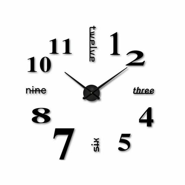 wall clocks arrival diy clock frameless letter numeral kit decorative ornament for living room bedroom black/silver
wall clocks arrival diy clock frameless letter numeral kit decorative ornament for living room bedroom black/silver