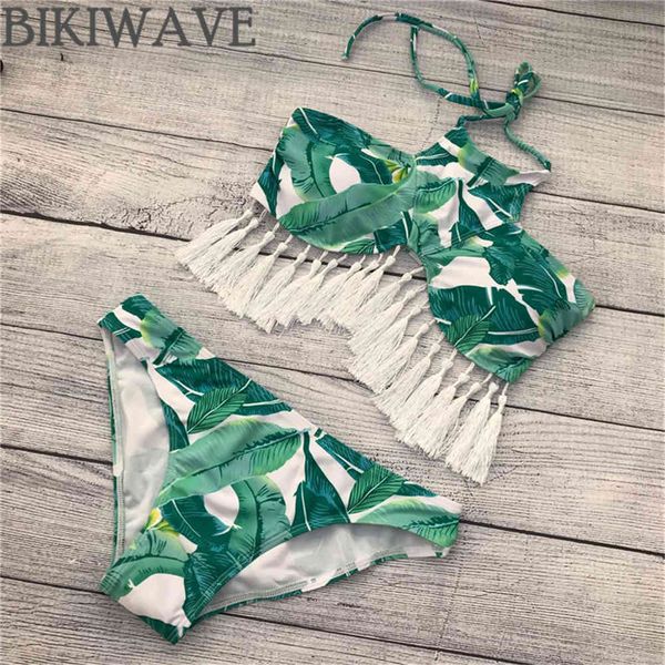 green leaf tassel bikini push up swimwear retro new design swimsuit padding bathing suit beachwear maillot de bain, White;black
green leaf tassel bikini push up swimwear retro new design swimsuit padding bathing suit beachwear maillot de bain, White;black