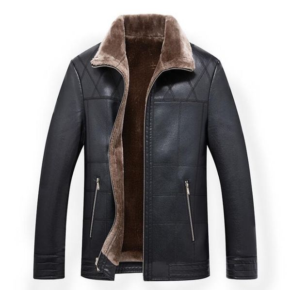 men's fur & faux male zipper long-sleeve coats mens business casual pu leather jacket brand fashion winter warm clothes outerwear, Black
men's fur & faux male zipper long-sleeve coats mens business casual pu leather jacket brand fashion winter warm clothes outerwear, Black