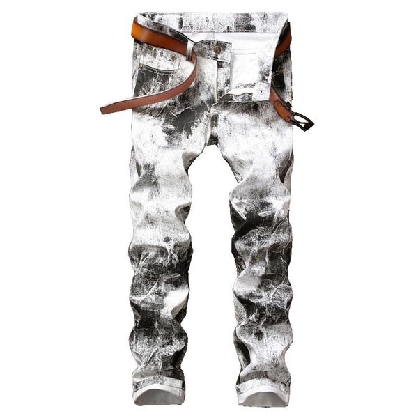 men's jeans 2021 streetwear fashion ink painted white print pants slim fit stretch designer for men, Blue
men's jeans 2021 streetwear fashion ink painted white print pants slim fit stretch designer for men, Blue